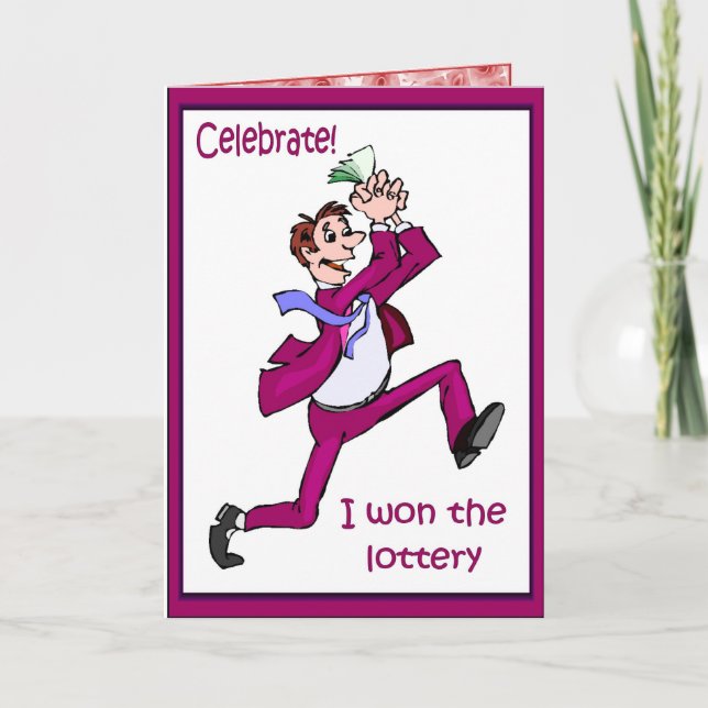 Tarjeta ¡Celebren! Gané la lotería (Anverso)