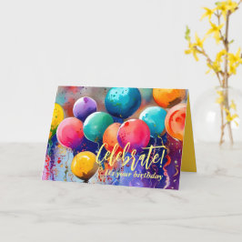 Tarjeta ¡Celebren! Texto del personalizado Cualquier ocasi