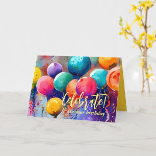 Tarjeta ¡Celebren! Texto del personalizado Cualquier ocasi