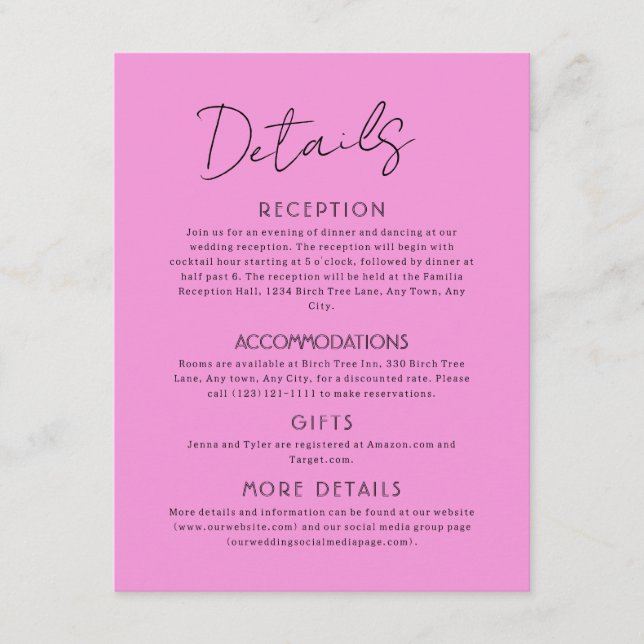 Tarjeta Celestial Grande de Invitación a la Boda (Anverso)
