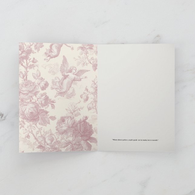 Tarjeta Celestial Notes Angel Greeting Card (Interior)