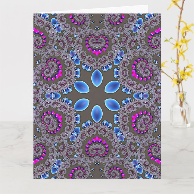 Tarjeta Celestial Whirl Blank Greeting Card (flor amarilla)