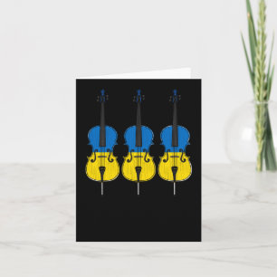 Tarjeta Cello Bandera Ucraniana Famoso De La Cadena