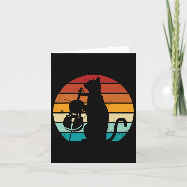 Tarjeta Cello Cat Meme Offensivo Memes Graciosos Gato Amor (Anverso)