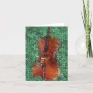 Tarjeta Cello En Verde