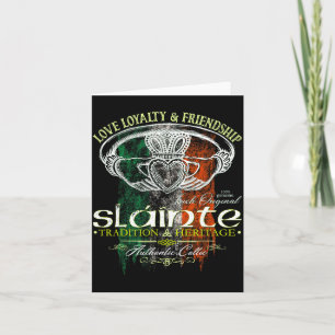 Tarjeta Celta Claddagh Slainte Nge Bandera Irlandesa St. P
