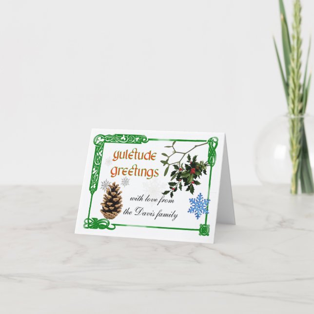 Tarjeta Celta de Yuletide (Anverso)
