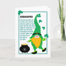 Tarjeta celta Leprechaun de la hijastra St Patrick