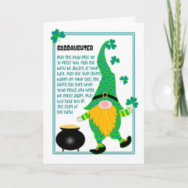 Tarjeta celta Leprechaun de la hijastra St Patrick