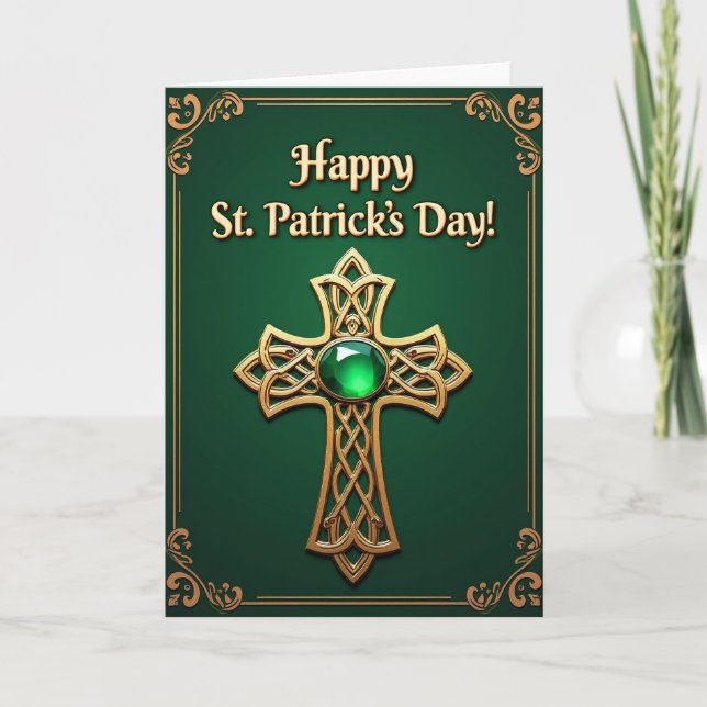 Tarjeta Celtic Gold St Patricks Day Card (Anverso)
