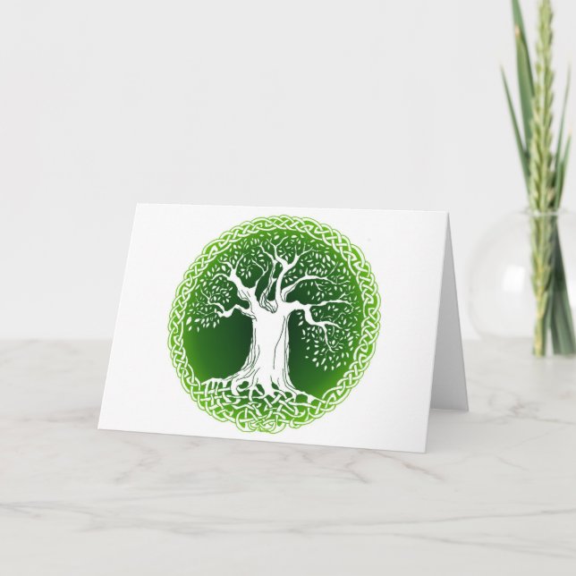 Tarjeta Celtic Wisdom Tree (Anverso)