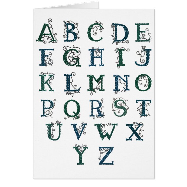 Tarjeta céltica del alfabeto (Frente)