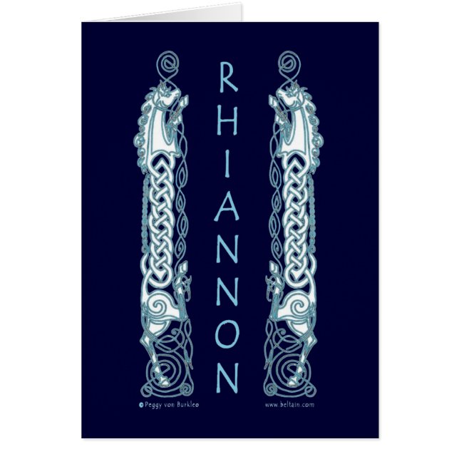 Tarjeta céltica del caballo de Rhiannon (Frente)