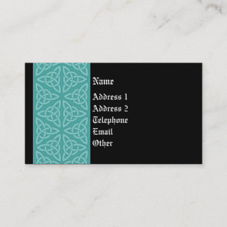 Tarjeta céltica del perfil - verde de menta y