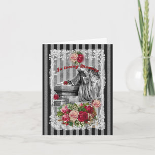 Tarjeta Cementerio floral vintage - Notecard