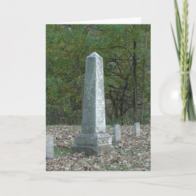 Tarjeta Cementerio histórico del parque Wildcat Den en Iow (Anverso)