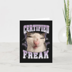 Tarjeta Cemento Freak Comat certificado maldice gatos grac
