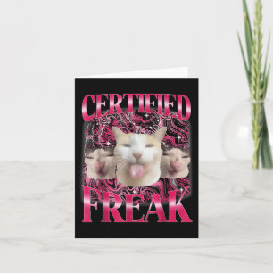 Tarjeta Cemento Freak Comat certificado maldijo a gato gra