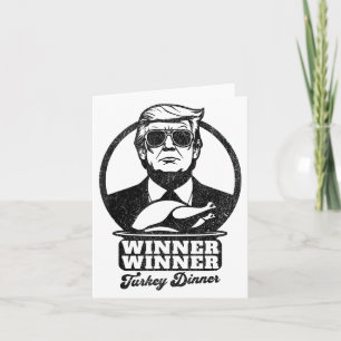 Tarjeta Cena De Acción De Gracias Ganador Ganador Pavo Div