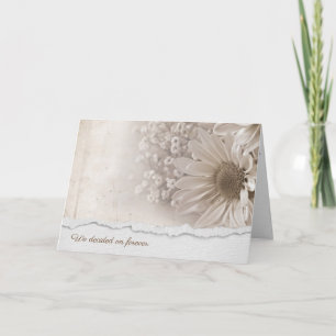 Tarjeta cena de aniversario daisy bouquet