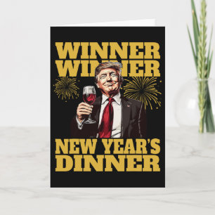 Tarjeta Cena de Año Nuevo de Trump 2025