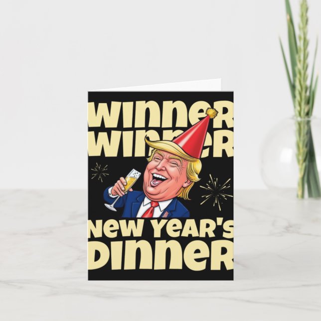 Tarjeta Cena de Año Nuevo de Trump 2025  (Anverso)