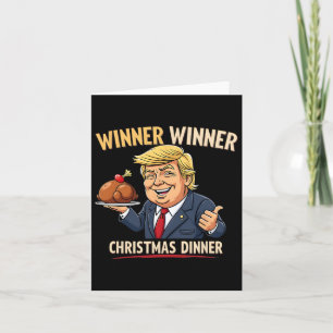 Tarjeta Cena de ganadores Navidades Trump Graciosa Christm
