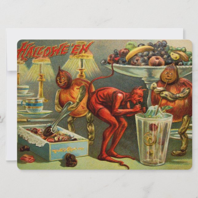 Tarjeta Cena de Halloween (Anverso)