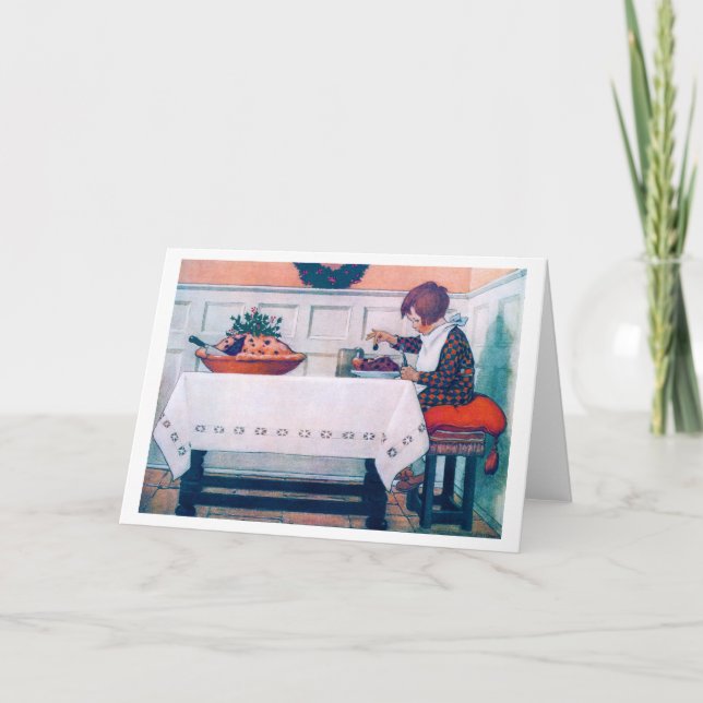 Tarjeta Cena de Navidad, Jessie Willcox Smith (Anverso)