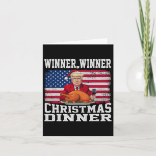 Tarjeta Cena de Navidades ganadores de Trump con humor M