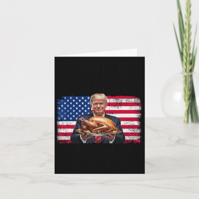 Tarjeta Cena de Navidades ganadores de Trump con humor R (Anverso)
