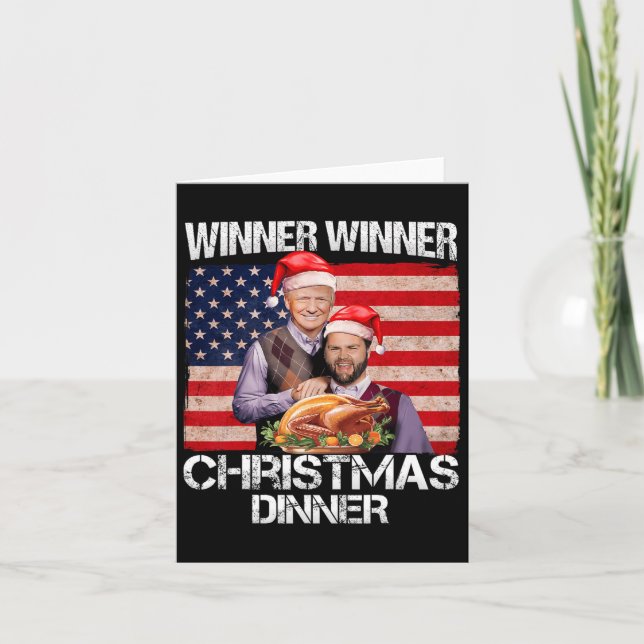 Tarjeta Cena de Navidades ganadores de Trump Vance (Anverso)