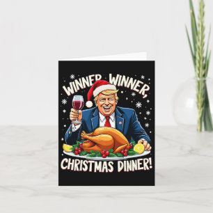 Tarjeta Cena de Navidades ganadores de Trump y navidad