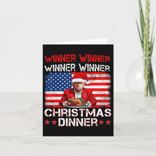Tarjeta Cena de Navidades ganadores del premio Trump (Anverso)