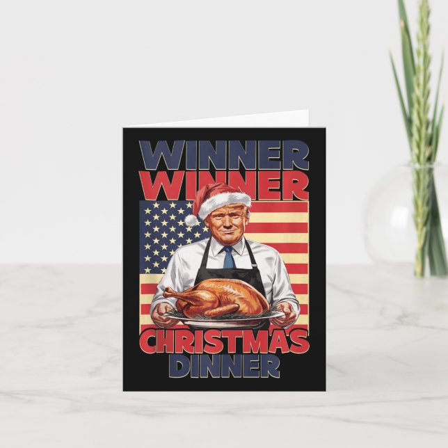 Tarjeta Cena de Navidades ganadores del premio Trump (Anverso)