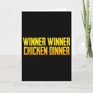 Tarjeta Cena De Pollo Ganador Ganador Hombres Modernos Neg