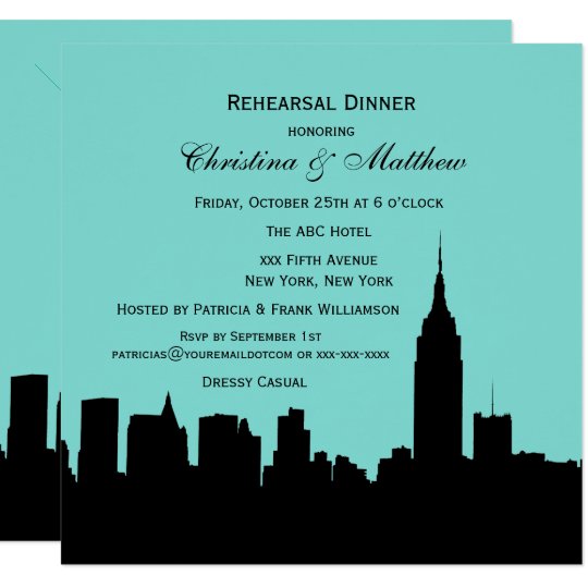 Tarjeta Cena del ensayo de la silueta del horizonte de NYC