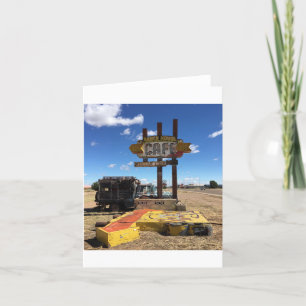 Tarjeta cena en el notecard del tucumcari (espacio en