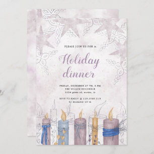 Tarjeta Cena festiva acuarela pastel