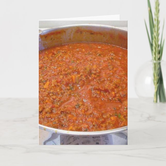 Tarjeta Cena Spaghetti Cocina Salsa Italiana (Anverso)