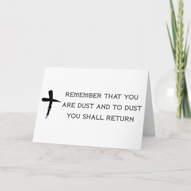 Tarjeta Ceniza miércoles (Anverso)