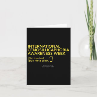 Tarjeta Cenosillicafobia Semana de concientización Cenosil