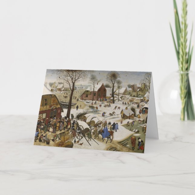Tarjeta Censo en Belén (por Pieter Bruegel) (Anverso)