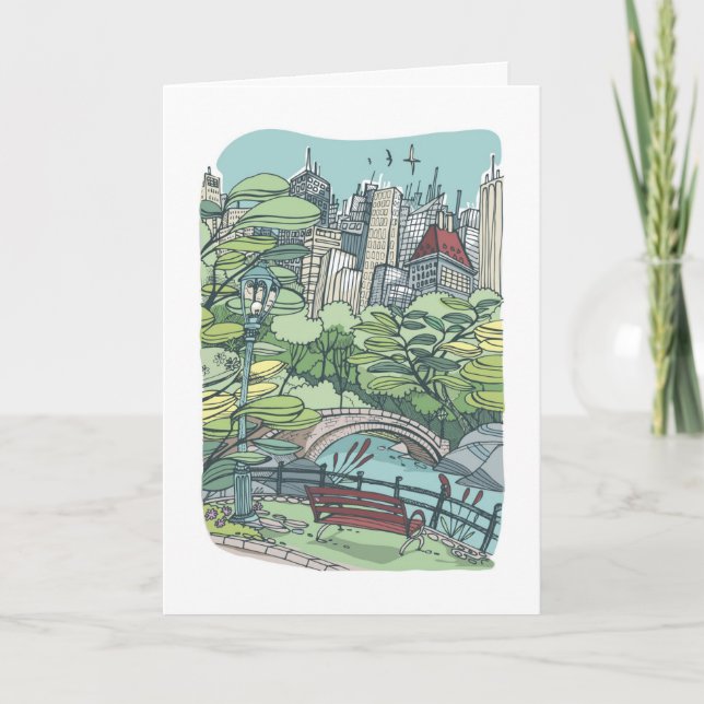 Tarjeta Central Park el | New York City, NY (Anverso)