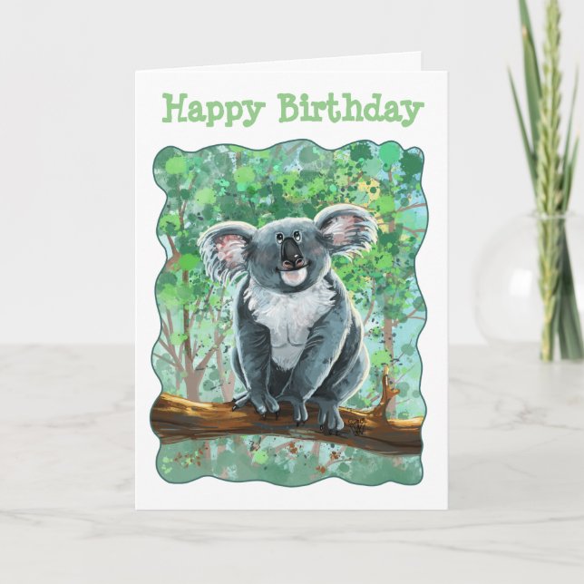 Tarjeta Centro de Fiesta de Oso de Koala (Anverso)