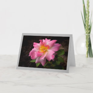 Tarjeta Centro de oro color de rosa rosado vibrante