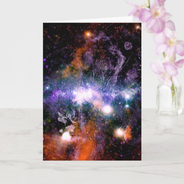 Tarjeta Centro Galáctico de la Galaxia Vía Láctea Hubble (Orquídea)