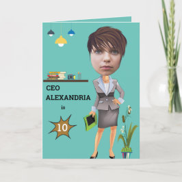 Tarjeta CEO BusinessWOMAN Photo Sensational FUN Cumpleaños