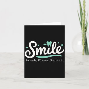 Tarjeta Cepillo de higienista dental Sonrisa de seda denta