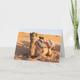 Tarjeta Cerca de Camel en el desierto de Omán